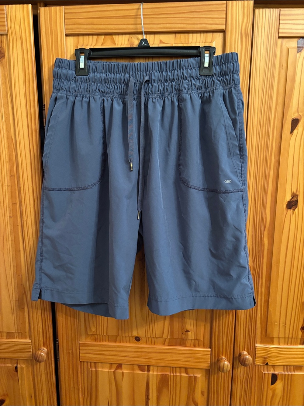 Men's Athletic Drawstring Shorts in Slate Blue. Comfy, casual and stylish!